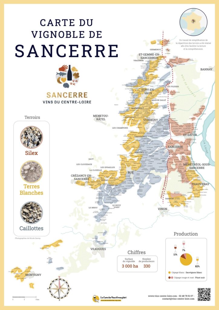 Sancerre loire valley wine map