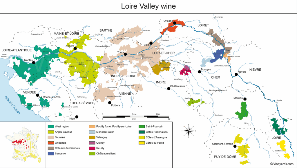 loire valley wine map